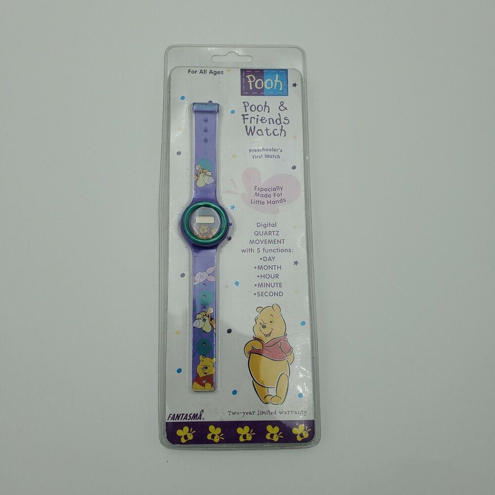VTG Fantasma Children's Accessories Purple Winnie the Pooh & Friends Watch AS IS
